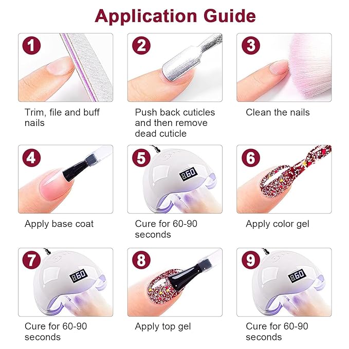 RARJSM Reflective Glitter Gel Polish Red Disco Glitter Gel Christmas Sparkling Glitters Iridescent Shimmer Sparkle Diamond Gel Polish Soak off Nail Art Manicure Salon DIY at Home 1PCS 7.5ML