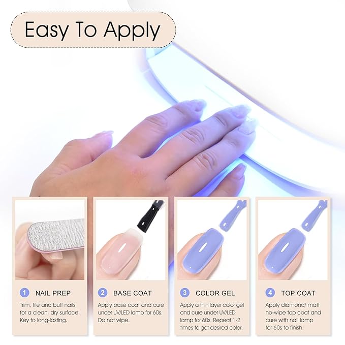 VENALISA Blue Gel Nail Polish 1 Pcs Light Blue Color Gel Polish Soak Off UV Gel DIY at Home Manicure Salon Nail Art For Girls Women