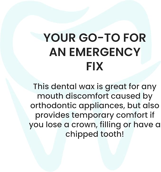 Braces Wax White 10 Pack. Dental Wax for Braces & Aligners, Unscented & Flavorless - 50 Premium Orthodontic Strips Food Grade Fresh Knight