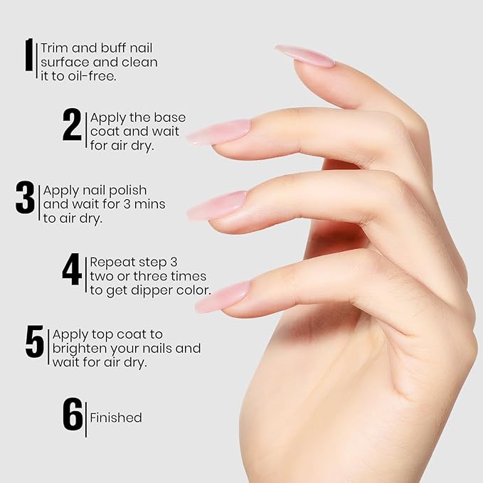Nail Base Top Coat Nail Polish Quick Dry 15ml, Clear Top Coat Nail Polish Non Gel High Shine Air Dry Fast Regular Salon Quality Nail Art for Ladies