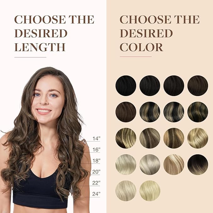 GOO GOO Clip in Hair Extensions Real Human Hair, Remy Human Hair Extensions Clip ins for Women, Natural Human Hair, 22 Inch 140g 7Pcs, 5 Light Ash Brown