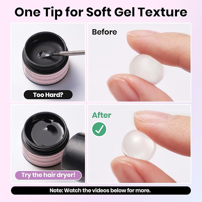 Beetles 3D Gel Nail Art Kit-Crystal Orb 3D Nail Art Clear 1 oz 5 in 1 Non-Sticky Hand Sculpting Building for Beginner DIY Salon at Home,Clear Solid Builder Nail Gel, UV & LED Lamp Cured Needed