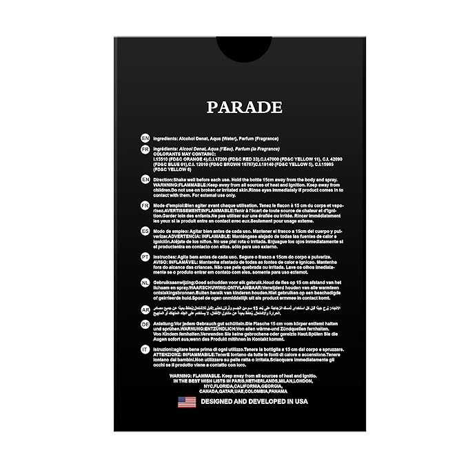 Hybrid & Company Parade Pour Homme For Men Eau De Toilette Vaporisateur Natural Spray 3.4 Fl Oz
