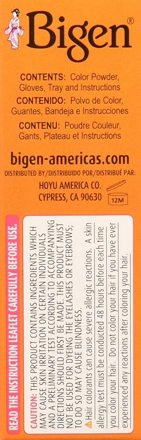 Bigen Permanent Powder Hair Color 59 Oriental Black 1 ea (Pack of 6)