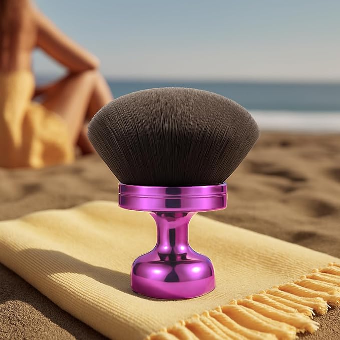 Tanning Brush for Self Tanner, Soft Dense Bristles for Smooth & Streak-Free Application, Purple Self Tanning Brush for Body, Blend Mousse, Lotion & Bronzing Foam for Even Full-Body Coverage