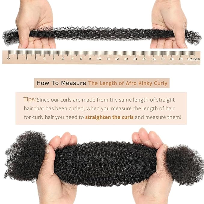 Afro Kinkys Bulk Human Hair 20 Inch for Braiding Afro Kinky-Curly Human Hair Bulk For Mini Twist, Repair Locs Hair Bulk Human Braiding Hair for Micro Dreadlocs Extensions(1B,35g/pack)