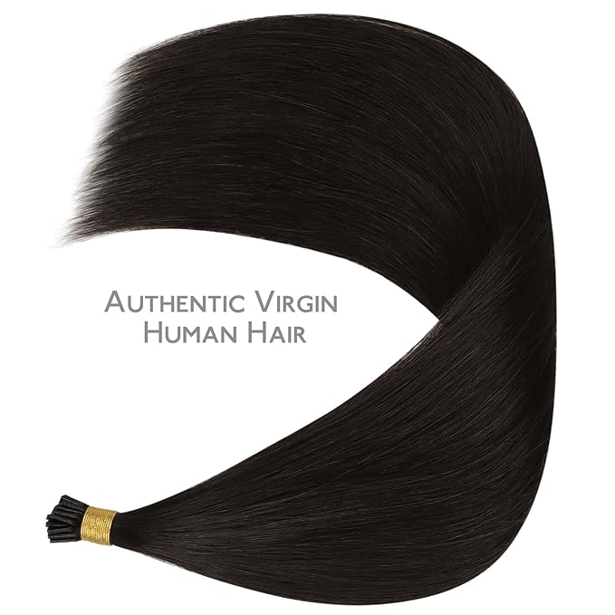WENNALIFE I Tip Hair Extensions Human Hair, 50g 50s 22 Inch Dark Brown Remy Itip Human Hair Extensions Invisible Itips Straight I Tips Fusion Extensions Real Human Hair