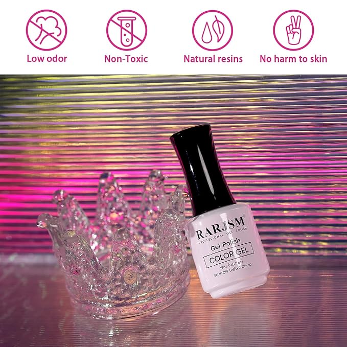 RARJSM Chameleon Gel Nail Polish Purple to Green Multichrome Color Changing Holographic Glitter Chrome Gel Polish Curing Requires Sparkle Shimmer Nail Gel Varnish Soak Off DIY at Home Salon 15ml