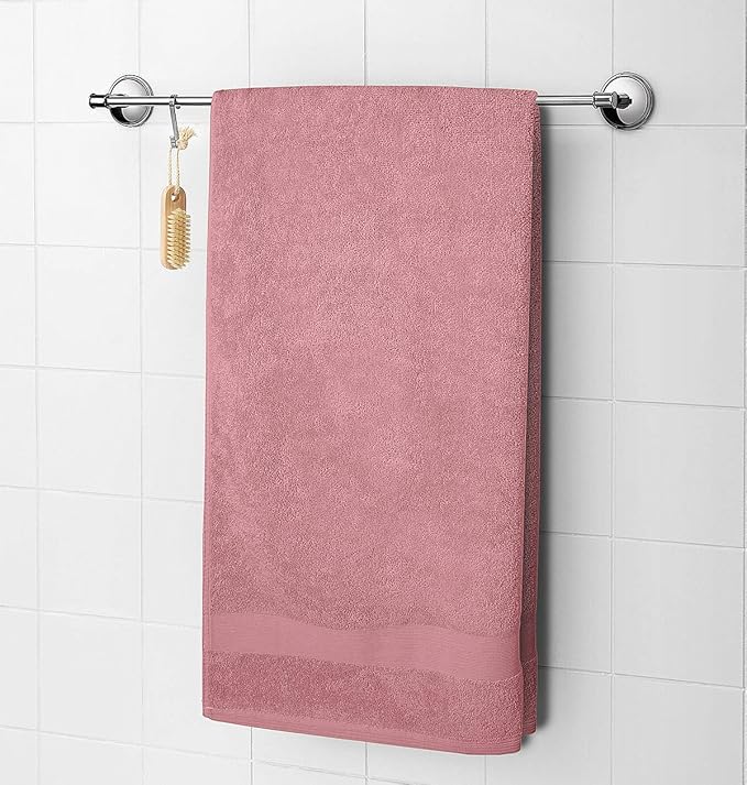 Softolle Luxury Bath Towels Set of 4 (27” x 54”) | Towels for Bathroom | Super Soft | Highly Absorbent Towels for Home, Spa, Gym (Pink)