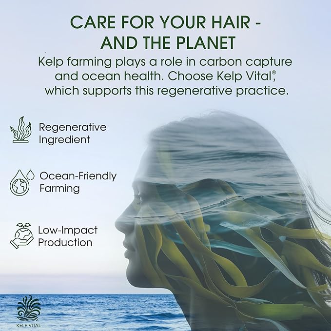 Kelp Vital Hair Growth Serum for Thinning Hair, Daily Scalp Care, Plant-Based Ingredients, Lightweight Non-Greasy, Follicle-Nourishing, Hair Thickening Treatment For Women & Men, 30 mL Airless Pump