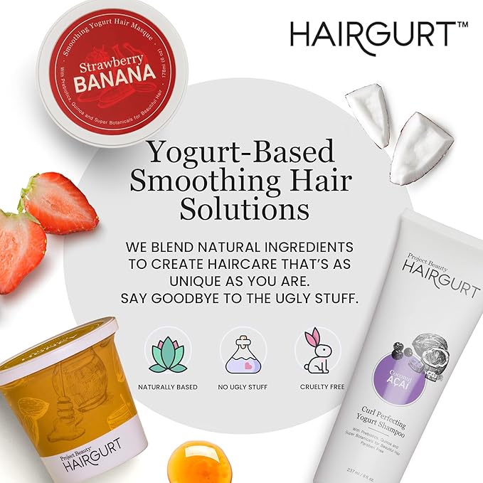 Coconut Acai Curl Perfecting Yogurt Shampoo – Enhances Curly & Wavy Hair – Sulfate-Free, Natural Formula, 8 oz