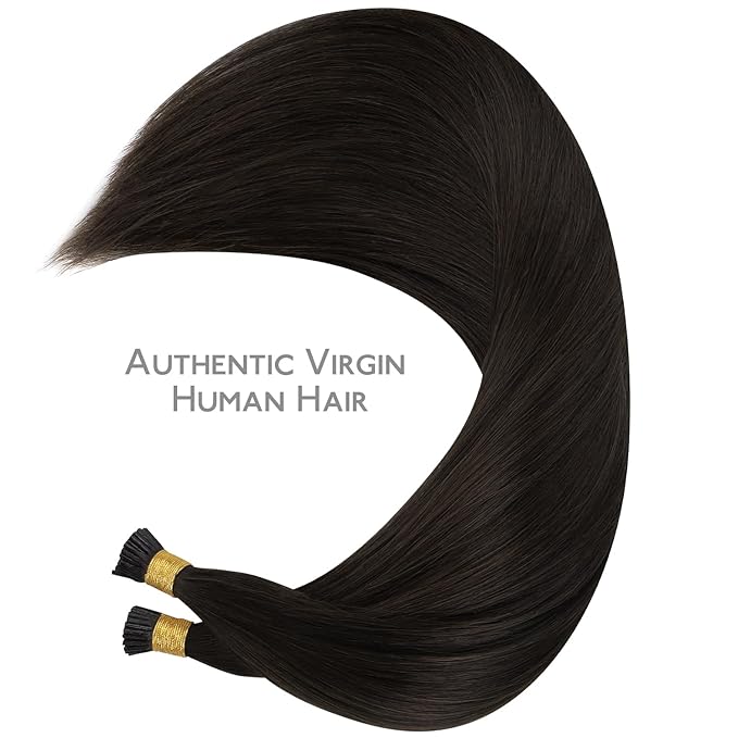 WENNALIFE I Tip Hair Extensions Real Human Hair, 100g 100s 20 Inch Dark Brown Remy Itip Human Hair Extensions Invisible Itips Straight I Tips Cold Fusion Extensions