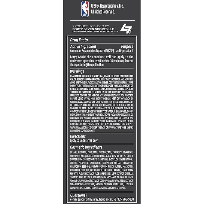 Above NBA – New York Knicks Deodorant Gift Set – A Giftable Set for Knicks Fans – Antiperspirant Spray, 4 Signature Scents, 72h Protection, Dry Spray, No Stains – 5.07 oz, Pack of 4