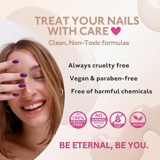 Eternal Nude Nail Polish Set for Women (LIGHT NUDES) - Brown Nail Polish Set for Girls | Lasting & Quick Dry Natural Nail Polish Kit for Home DIY Manicure& Pedicure | Made in USA, 13.5mL (Set of 4)
