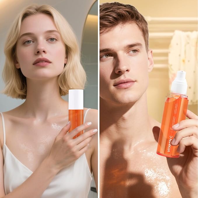 Vitamin C Body Oil for Men and Women, 4.057 fl oz, Floral Body Serum with Dogwood and Banana Flower Extracts to soothe tight skin and reveal smooth, radiant skin