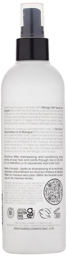 Clean Kids Naturally Mango Mist Spray Detangler, EWG Verified (8 Fl oz)