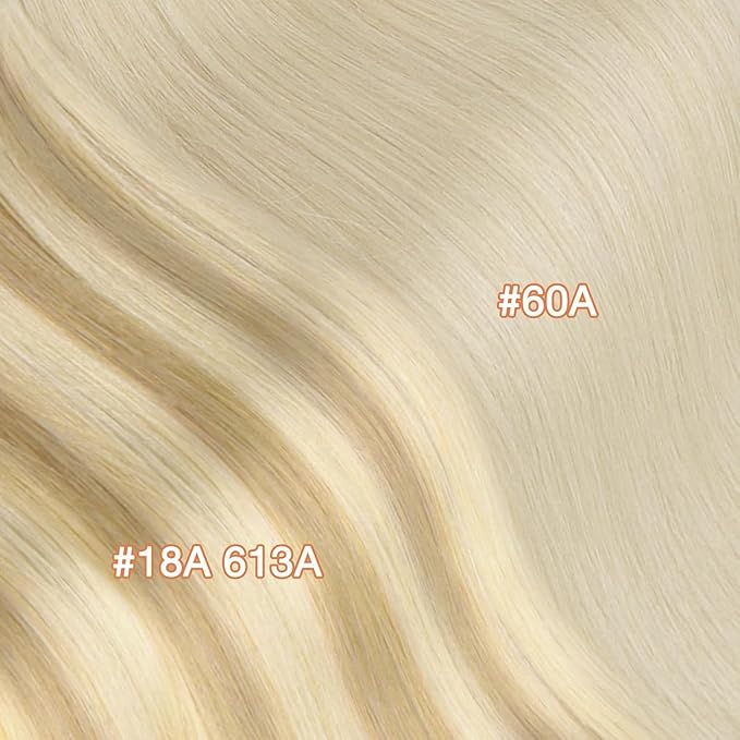 GOO GOO Invisi Edge Clip in Hair Extensions Set, 22inch 140g, 4pcs Injected Seamless PU Clip ins and 3pcs Classical PU Clip ins Virgin Real Human Hair, #P18A/613A