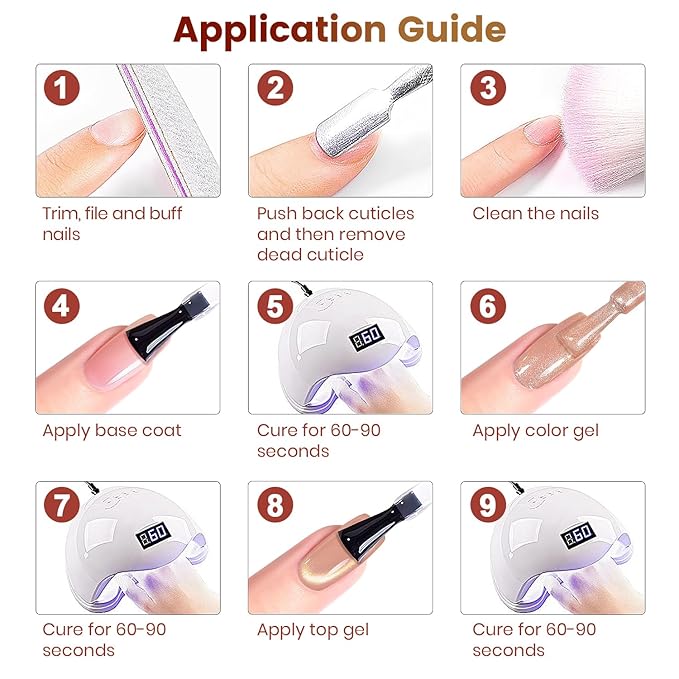 RARJSM Gold Glitter Cat Eye Gel Nail Polish Set 6Pcs Nude Pink Light Purple Brown Gray Green Velvet Ice Jelly Glitter Cateye Gel Polish with Magnetic Stick UV LED Curing Require Home Salon Nails