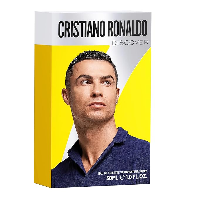 Cristiano Ronaldo CR7 Discover - Eau de Toilette for Men - Long-Lasting Mens Cologne Spray - Orange, Vetiver, Patchouli Cologne for Men - 1 oz