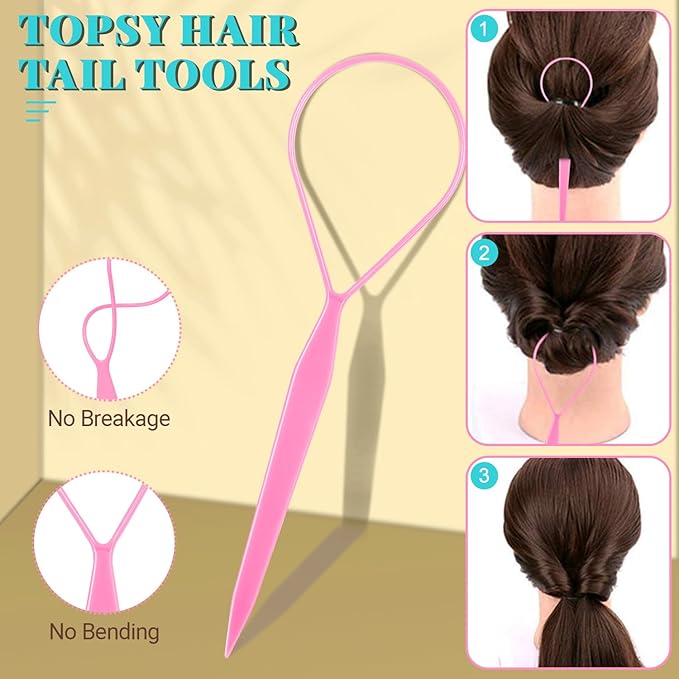 827PCS Elastic Hair Ties, IKOCO Hair Bands Colorful Hair Accessories for Girls with Hair Clips