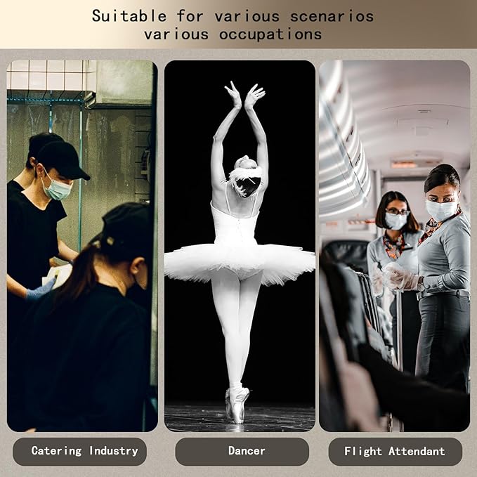 Invisible Hair Nets 50cm with 20Pcs,50Pcs U Shaped Bobby Pins,20Pcs Hair Ties and a Comb Styling Accessories Set,50cm for Ballet Bun,Wig,Food Service,Cabin Attendant, for Women and Girls(Gold) 