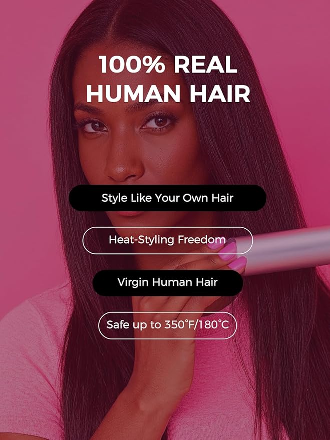 Lashey Invisi Edge & Seamless Clip in Hair Extensions Human Hair, 18 Inch 110g 7pcs(5pcs Invisi Edge& 2pcs Seamless) Real Virgin Human Hair Extensions, Natural Black Yaki Straight Hair