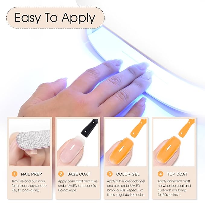 VENALISA Orange Gel Nail Polish 1 Pcs Bright Neon Orange Color Gel Polish Soak Off UV Gel DIY at Home Manicure Salon Nail Art For Girls Women