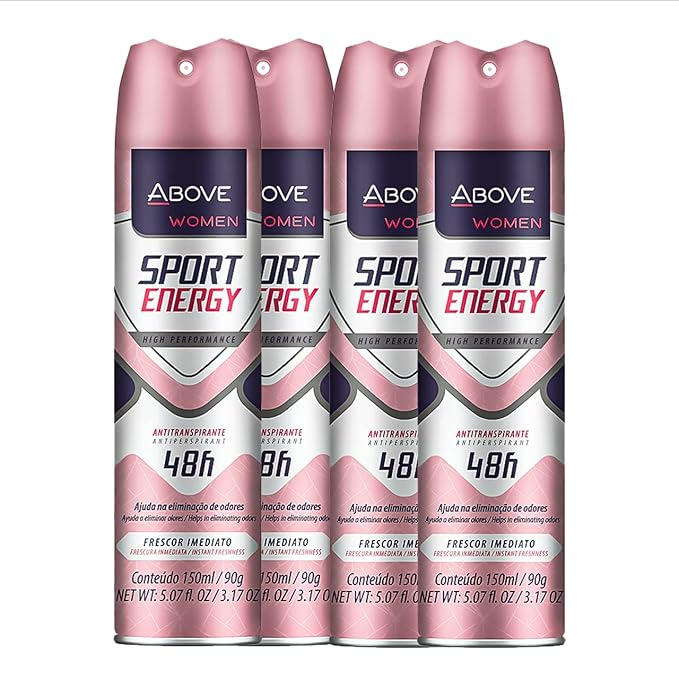 ABOVE 48 Hours Antiperspirant Deodorant, Sport Energy, 3.17 oz - Dry Spray Deodorant for Women - Floral Scent - Antiperspirant Spray - No Stains