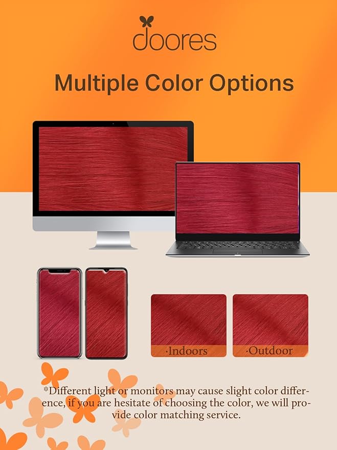 DOORES Tape in Human Hair Extensions - Red, 20 Inch, 30g, 10pcs - Remy Skin Weft Straight Hair