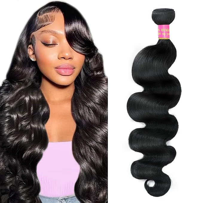 12A Body Wave Human Hair Bundles 18 Inch 100% Unprocessed Brazilian Virgin Quick Weave Human Hair Bundles for Black Women Natural Color