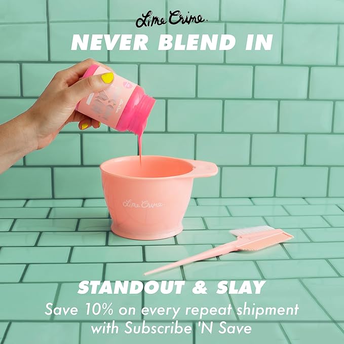 Lime Crime Unicorn Hair Dye Full Coverage, Mystic (Electric Blue) - Vegan and Cruelty Free Semi-Permanent Hair Color Conditions & Moisturizes - Temporary Blue Hair Dye With Sugary Citrus Vanilla Scent