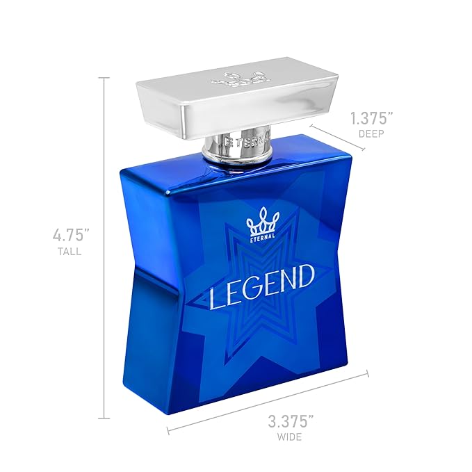 Eternal Legend - Inspired by Iconic Fresh Citrus Woody Cologne - 3.4 oz (100ml) - EDP - Long-lasting - Vegan - Clean Ingredients - Cologne Spray for Men - 2000 sprays per bottle