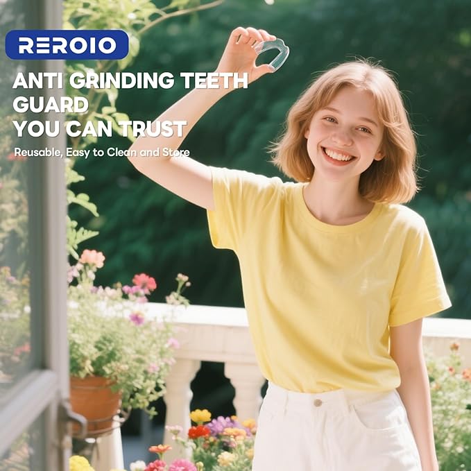 Mouth Guard for Grinding Teeth at Night, Teeth Grinding Mouth Guard for Sleeping, Perfect fit Night Guards for Teeth Grinding, 2 Size Mouthguard Available for Adults