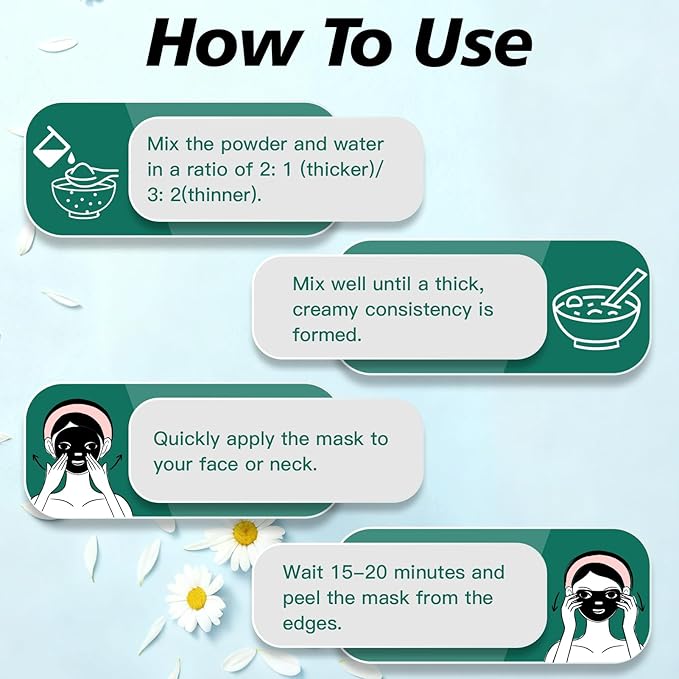 Powder Jelly Mask for Facials Professional, Peel Off Facial Mask for Hydrating & Moisturizing, Christmas Hydrojelly Mask Gifts for Women Men, Home DIY Spa Use for All Skin with Chamomile Petals