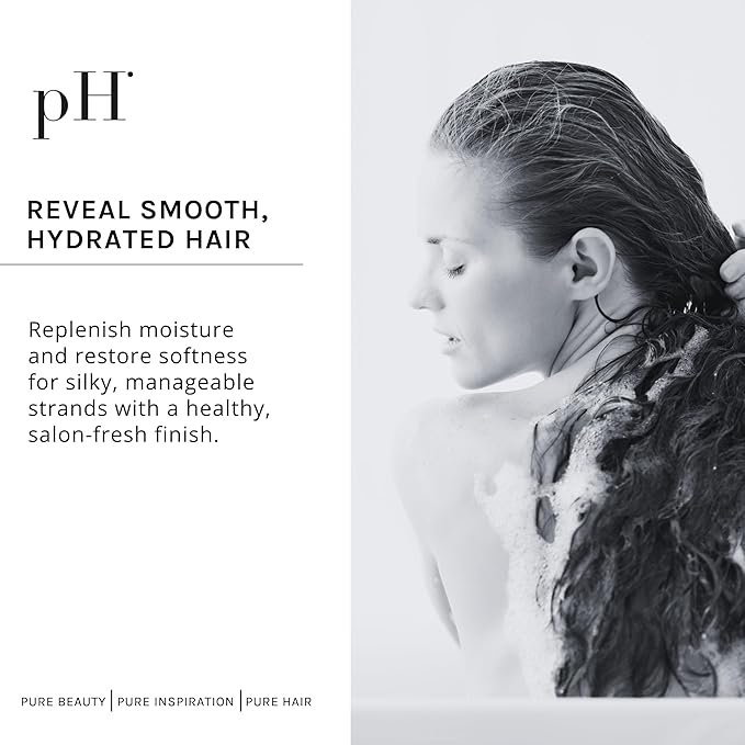 pH PURE HAIR Deep Moisture Shampoo & Conditioner Set - Moisturizing Formula For Dry Damaged Hair - Enriched with Kokum Nut Butter and Rose Extract 33.8 Oz (Pack of 2)