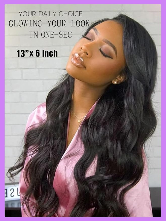 13x6 HD Lace Front Wigs Human Hair Pre Plucked Body Wave Lace Front Wigs Human Hair 100% Brazilian Virgin Human Hair Lace Front wigs for Women Frontal Wigs 200 Density 24 Inch Body Wave Wig
