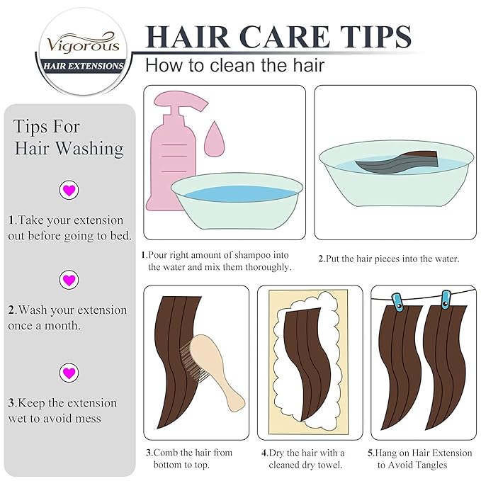 Vigorous Clip in Hair Extensions 4Pcs Dark Brown Long Hair Extensions Clip Ins 20Inch Soft Synthetic Hairpieces for Women