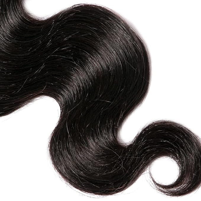 #1B Human Hair Bundles Body Wave Bundles Natural Black 16 inch Body Wave Human Hair Weave Bundle Double Weft 300g