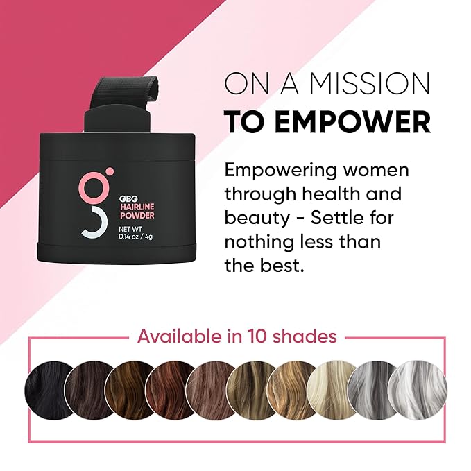 GBG Hairline Powder, Light Blonde - 48-Hour Coverage Root Touch Up Powder for Bald Spots, Instant Hair Loss Concealer & Brightening Highlights - Hair Fillers for Thinning Hair for Women & Men, 4g