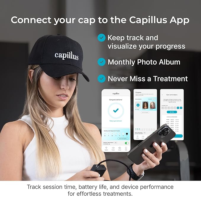 Capillus Pro S1 Red Light Therapy for Hair Growth Hair Red Light Therapy Red Light Cap for Hair Regrowth, 304 Laser Cap for Hair Regrowth Red Light Hair Therapy Laser Hair Growth Cap