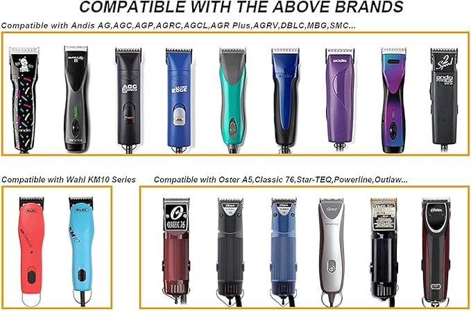 Professional Detachable Replacement Ceramic Blades set,compatible with oster Classic 76/Star-Teq/Power-Teq andi A*dis AGC,BDC,BGC,MBG Series Clippers (Size-000)