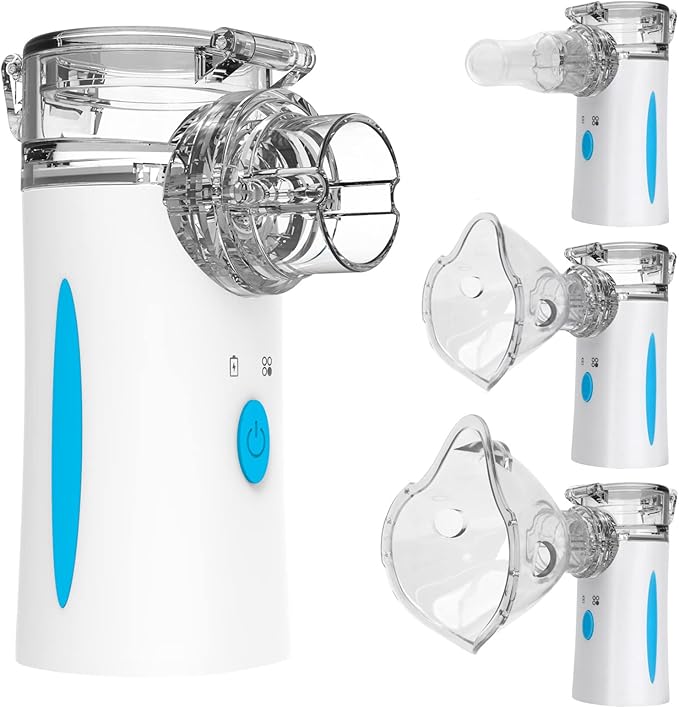 Ultrasonic Nebulizer - Nebulizers, Rechargeable Nebulizer Machine for Adults and Kids, Portable Nebulizer with Two Modes & Self-Cleaning Function for Breathing Problems