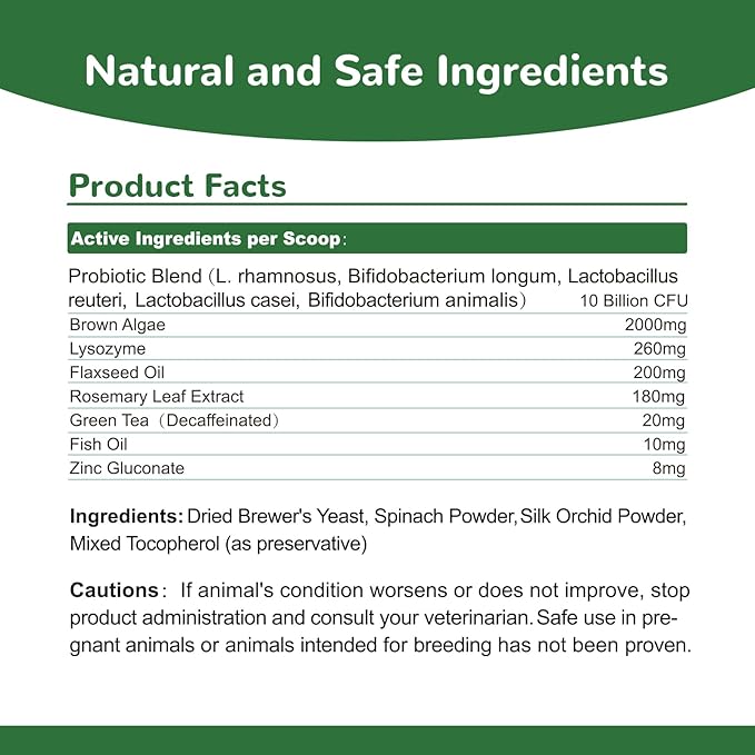 Dog Teeth Cleaning Powder, Dental Powder for Dogs Teeth & Tartar Remove & Plaque Off, Breath Freshener for Dogs with Natural Plants Blend and Probiotics, 45g Portable Size