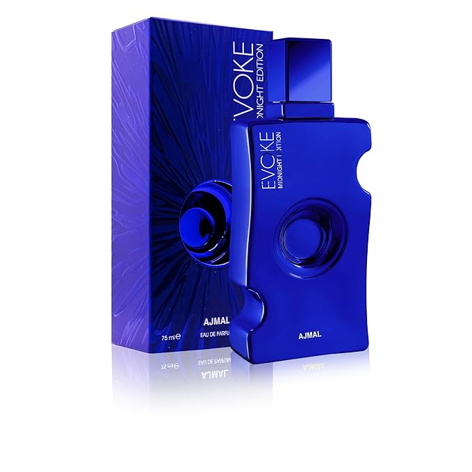 Ajmal Evoke Midnight Eau de Parfum for Women, 2.5 fl oz / 75 ml, Warm Floral Oriental Evening Fragrance, Long Lasting Women’s Perfume, Made in Dubai
