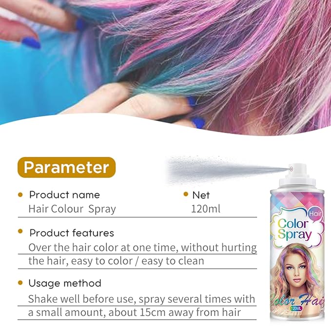 Temporary Hair Color Spray for Women and Girls, Temporary Hair Color Wax, Natural Hair Coloring Strong Style Gel Cream Hair Dye Spray for Halloween, DIY, Cosplay, Party (Pink)