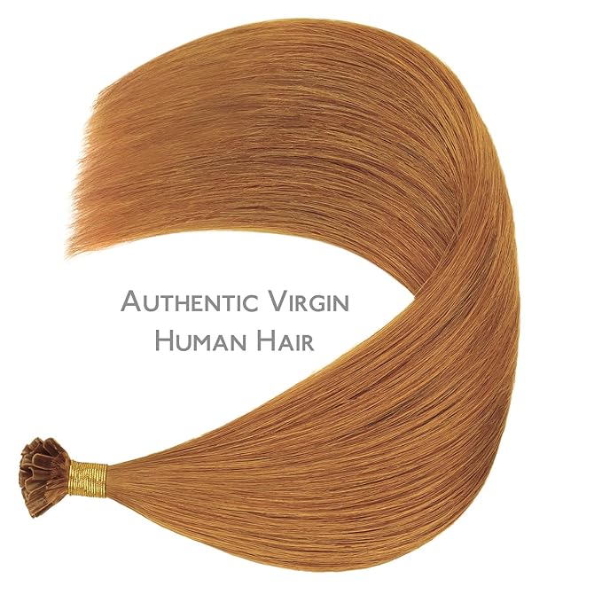 WENNALIFE U Tip Human Hair Extensions, 50g 50s 24 Inch Auburn Ginger Remy Invisible Straight Keratin K Tip Real Human Hair