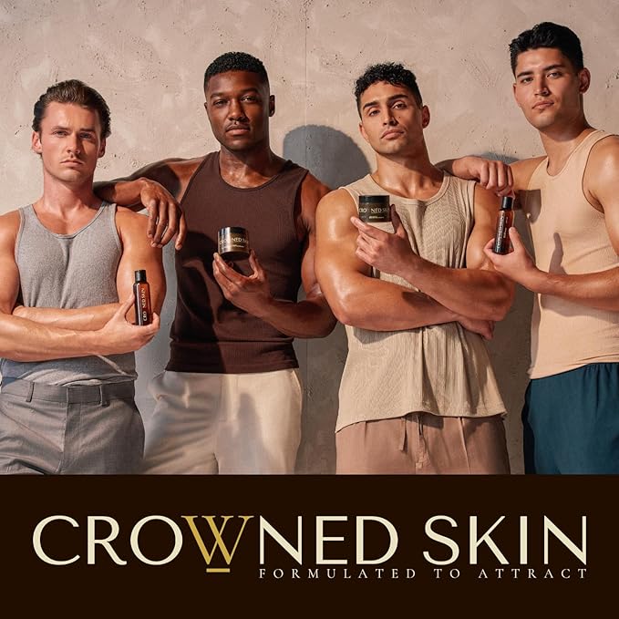 Crowned Skin Reign Body Butter Cologne for Men | Fresh & Nautical | New Moisturizing Formula Scented with Pink Pepper & Bergamot | Infused with Natural Shea & Mango Butters | All-Day Fragrance | 4.4oz