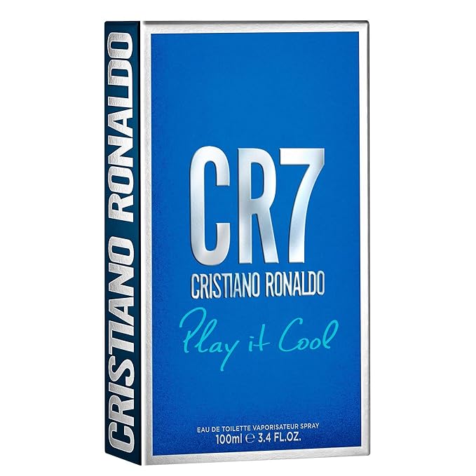CR7 Play It Cool Cristiano Ronaldo - Eau De Toilette Cologne Scent for Men - With Mandarin, Bergamot, Lavender, and Musk - From Cristiano Ronaldo's Original Men's Fragrance Collection - 3.4 oz