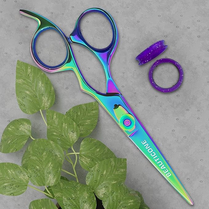 BEAUTICONE Hair Cutting Scissors, Professional 6.5" Barber Shears for Haircut Men/Women, Beard & Mustache Trimming Stainless Steel Hairdressing Scissors, Adjustable Screw