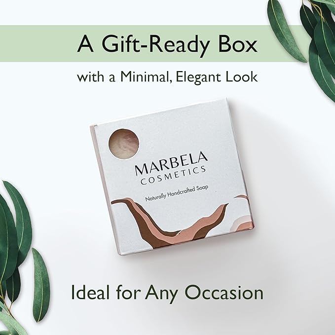 Marbela Cosmetics Holiday Harvest Handmade Soap Bar - Made in USA, Vegan Friendly, Palm Oil Free, Natural Bar Soap - Gentle Face & Body Soap for Daily Skin Care, Moisturizing & Nourishing - 3.5 oz